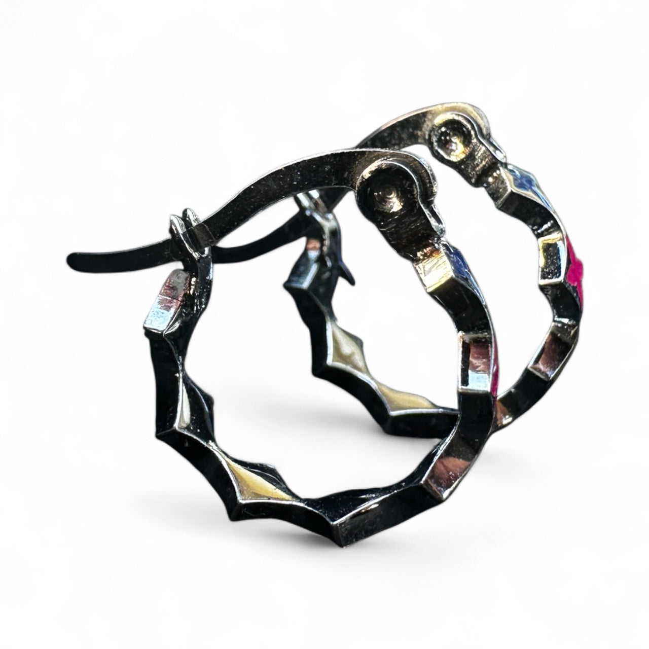 4 Point Hoop Earrings