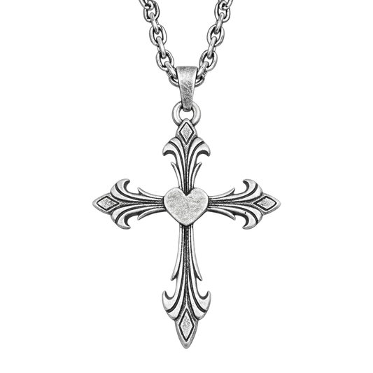 Heartburst Cross Necklace