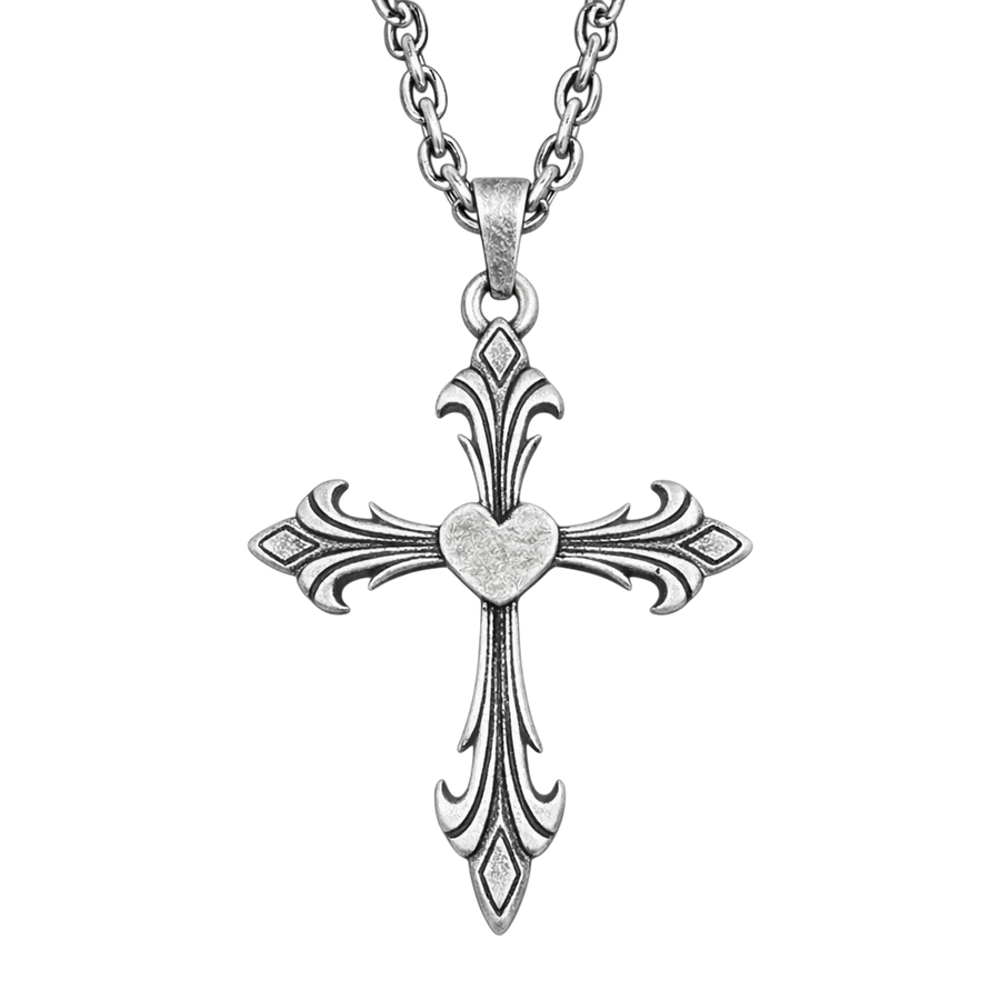 Heartburst Cross Necklace
